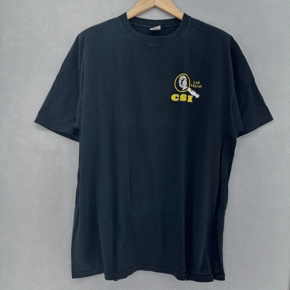 VTG 2003 CSI Las Vegas Crime Scene Investigator Shirt 2XL Black Anvil USA Street - Picture 2 of 8